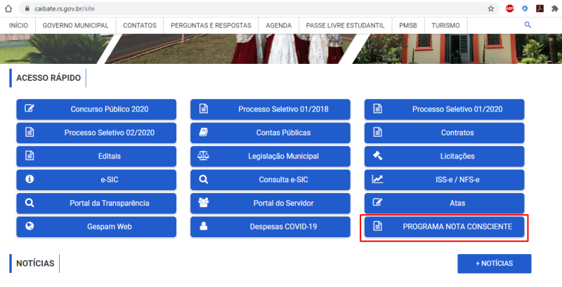 NUMERAÇÃO DE CARTELAS DO PROGRAMA NOTA CONSCIENTE ESTÁ DISPONÍVEL NO SITE